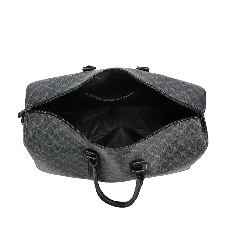 Sac de voyage noir pour homme, détail du rendu