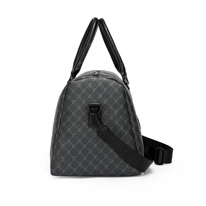 Sac de voyage noir pour homme, vue de dessus