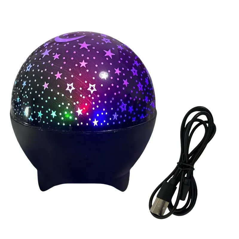 Projecteur LED Ciel Étoilé Galaxie Lune, Veilleuse USB 5V RGB à Changement Automatique de Couleurs, Lumière Ambiante pour Chambre d'Enfant et Fête d'Anniversaire 6