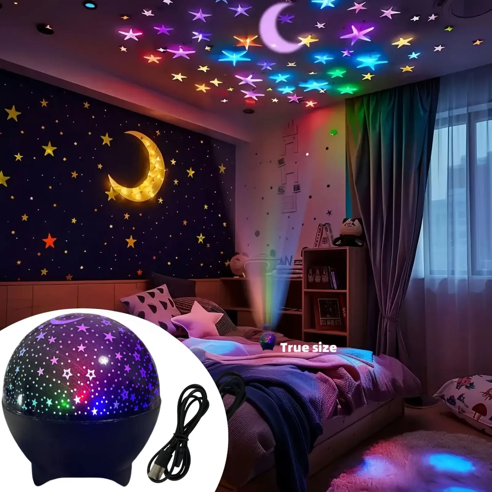 Détail de la projection lunaire