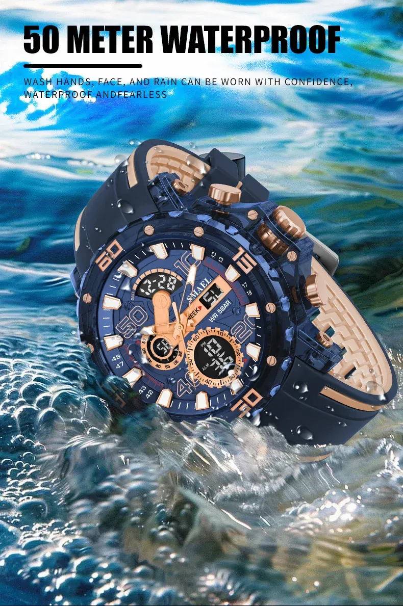 Montre militaire SMAEL, style sportif