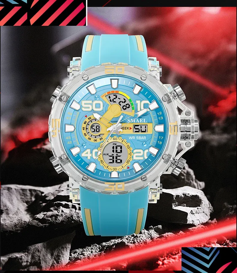 Montre militaire SMAEL, finition du boîtier