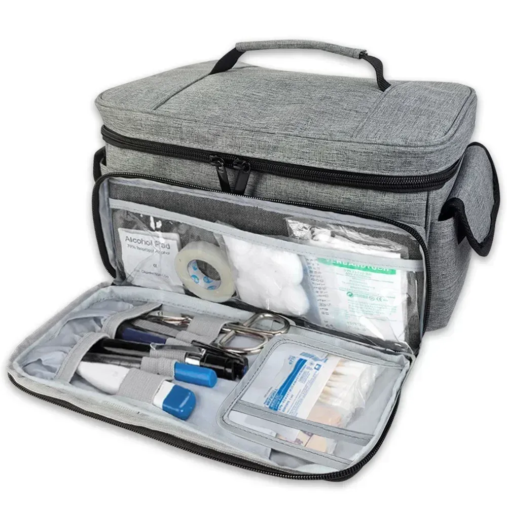 Trousse de premiers secours de voyage, sac de transport médical à domicile, organisateur de rangement multifonctionnel, boîtes à médicaments en couches, armoire à pharmacie 4