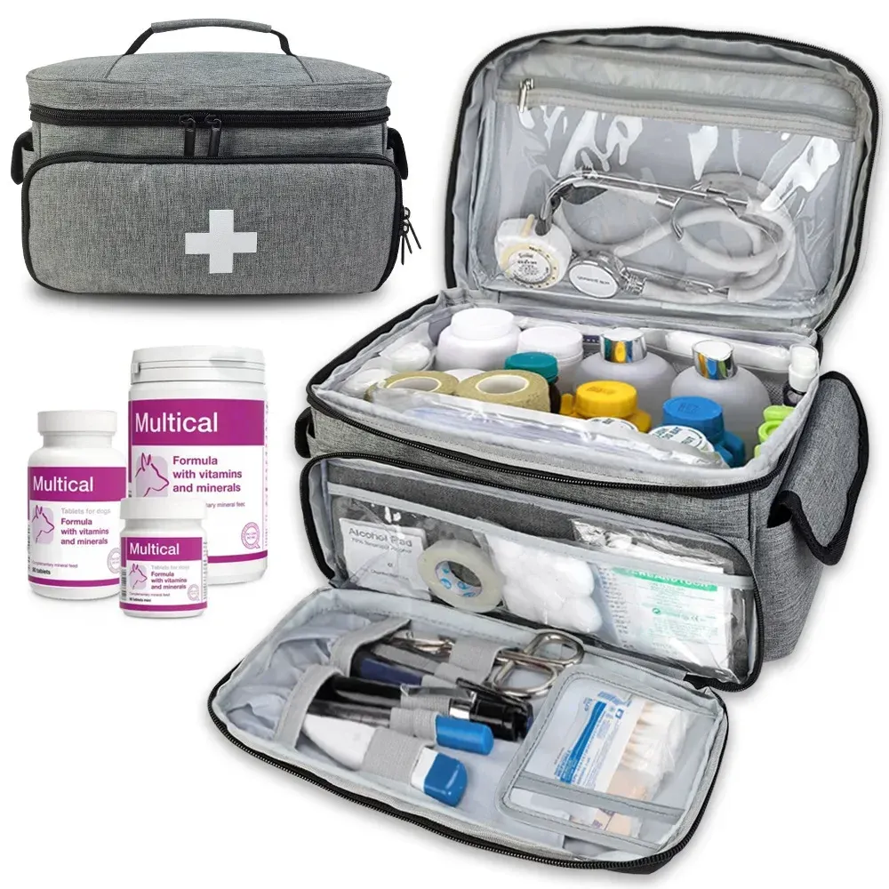 Compartiments intérieurs organisés de la trousse médicale