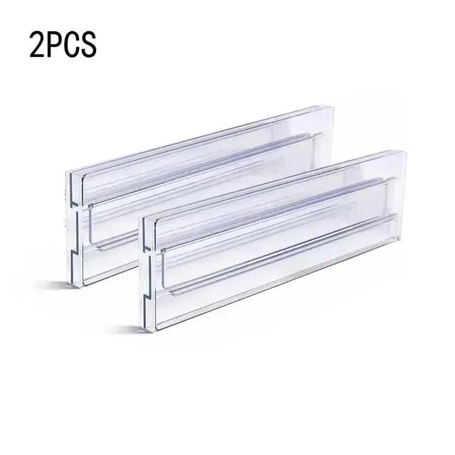 Séparateurs de tiroir pour garde-robe, lot de 1, 2, 4, 6 ou 8, organisateurs extensibles en plastique transparent pour tiroirs de cuisine 8