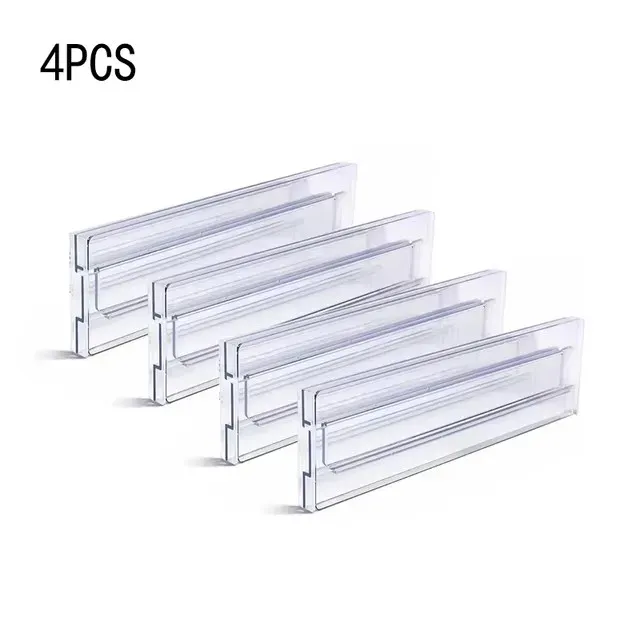 Séparateurs de tiroir pour garde-robe, lot de 1, 2, 4, 6 ou 8, organisateurs extensibles en plastique transparent pour tiroirs de cuisine 9