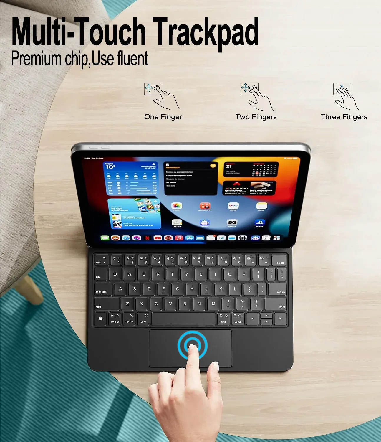 Clavier magique pour iPad 11e génération (A16, 2025) 11 pouces, modèles A3354 et A3355, avec étui pour iPad 10e génération (2022) 10,9 pouces, modèles A2696 et A2757 4