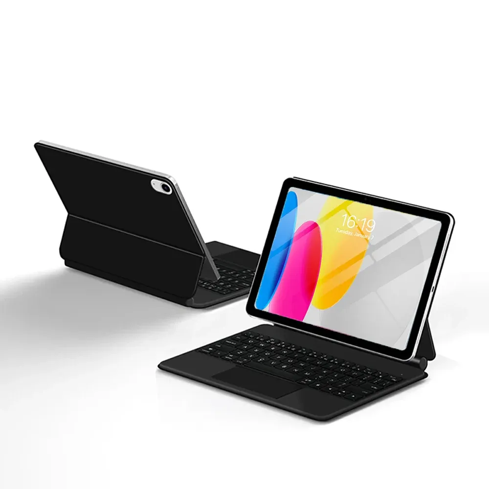 Clavier magique pour iPad en situation d'utilisation