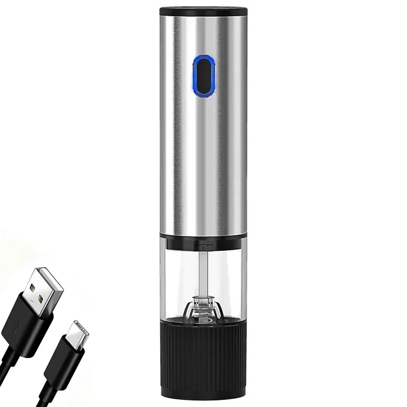Moulin électrique automatique rechargeable pour sel et poivre, réglage externe de la mouture 8