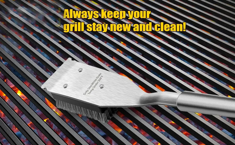 Brosse de nettoyage pour gril, vue d'ensemble