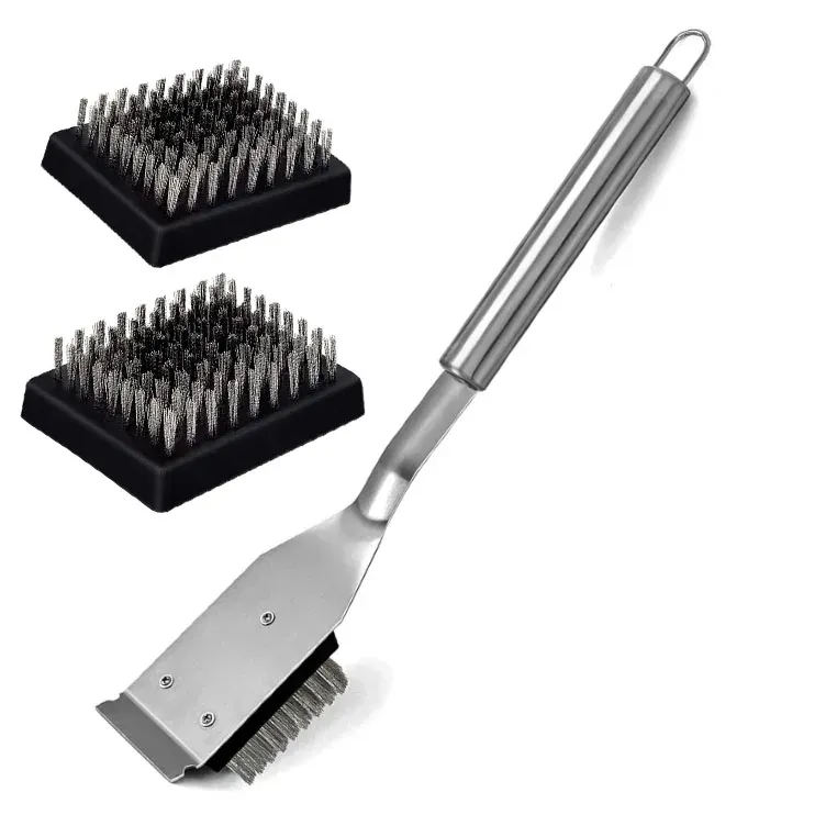 Brosse et grattoir pour gril en fil métallique, 16,5 pouces 8