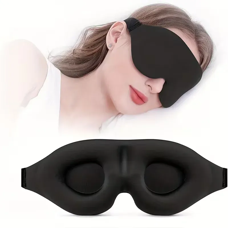Masque de sommeil 3D doux et confortable, pour hommes et femmes, idéal en voyage et à la maison - Image 1