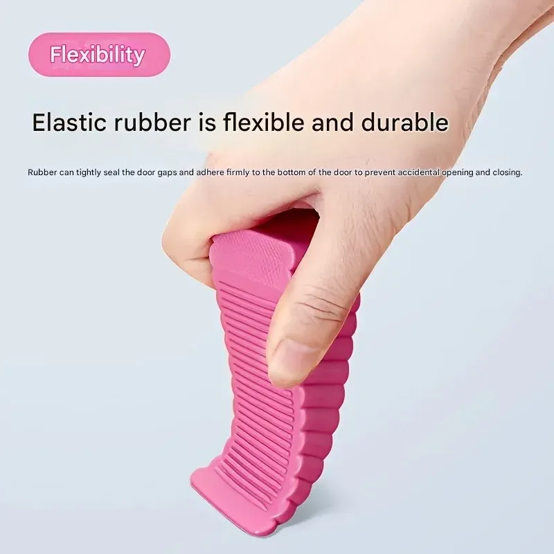 Lot de 3 butées de porte coupe-vent et anti-collision en plastique à finition mate, coloris aléatoires 4
