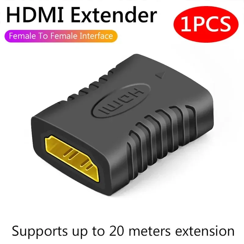 Rallonge HDMI 4K femelle à femelle, adaptateur de connexion audio-vidéo pour écran, moniteur, ordinateur portable, PS4/PS3, PC et téléviseur 7