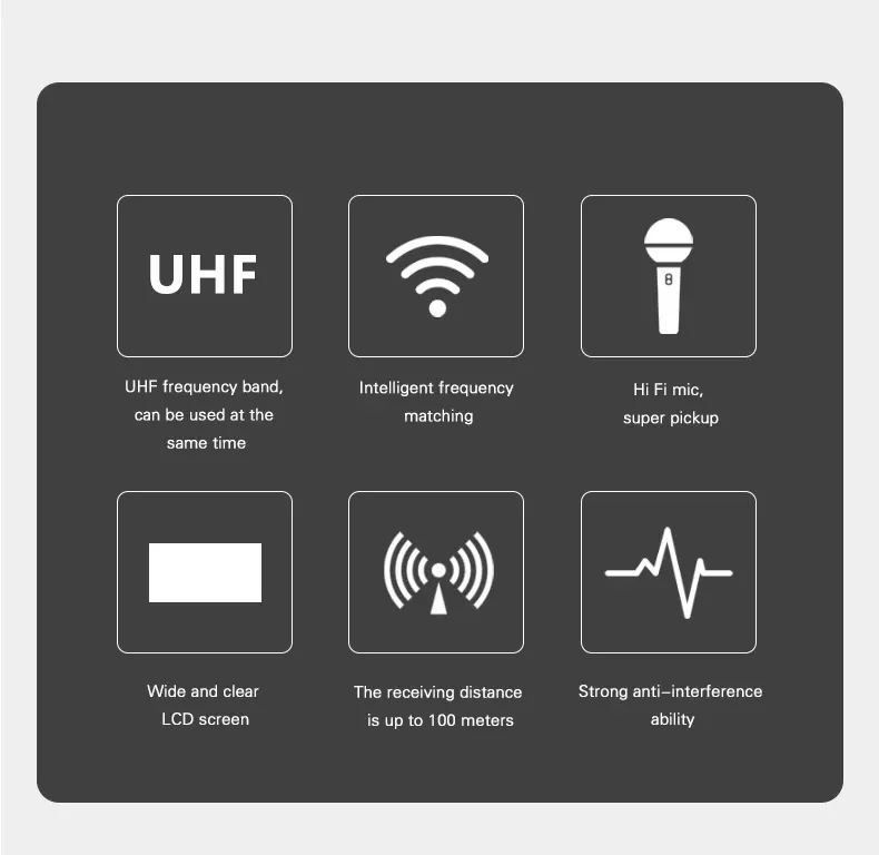 Détail du microphone sans fil