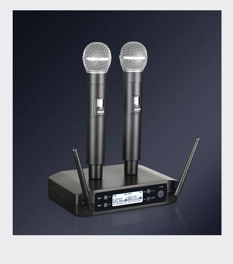 Microphone sans fil en utilisation
