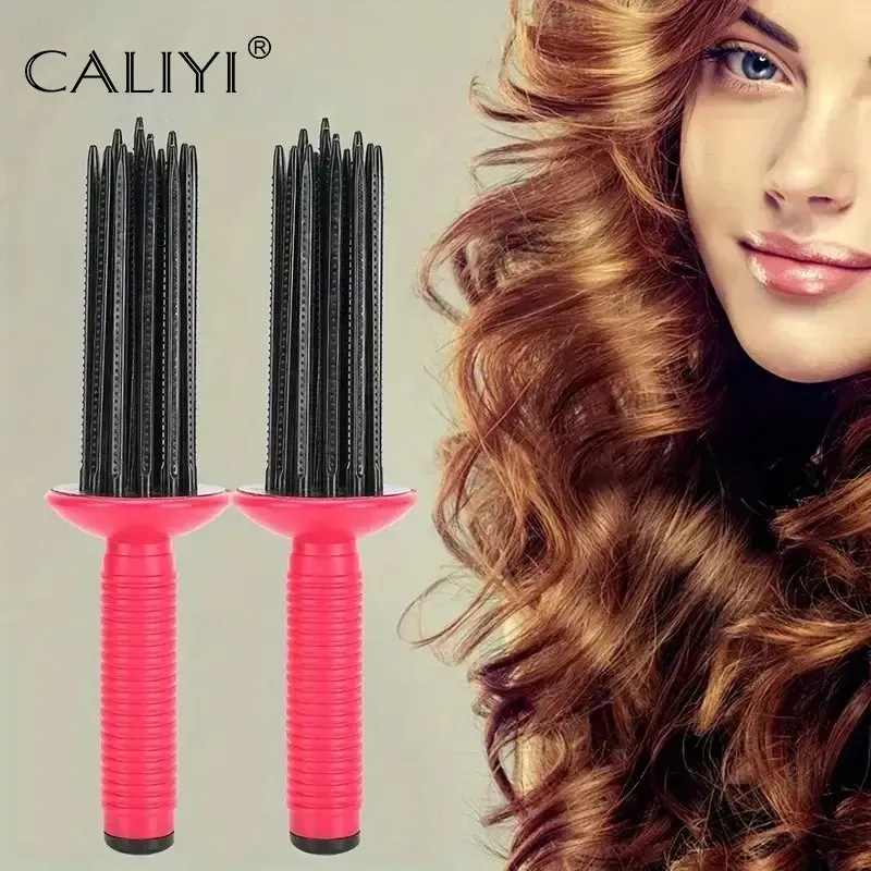 Peigne à rouleaux pour boucles volumineuses, design antidérapant, outils de coiffure professionnels, lot de 1/2 pièces - Image 1