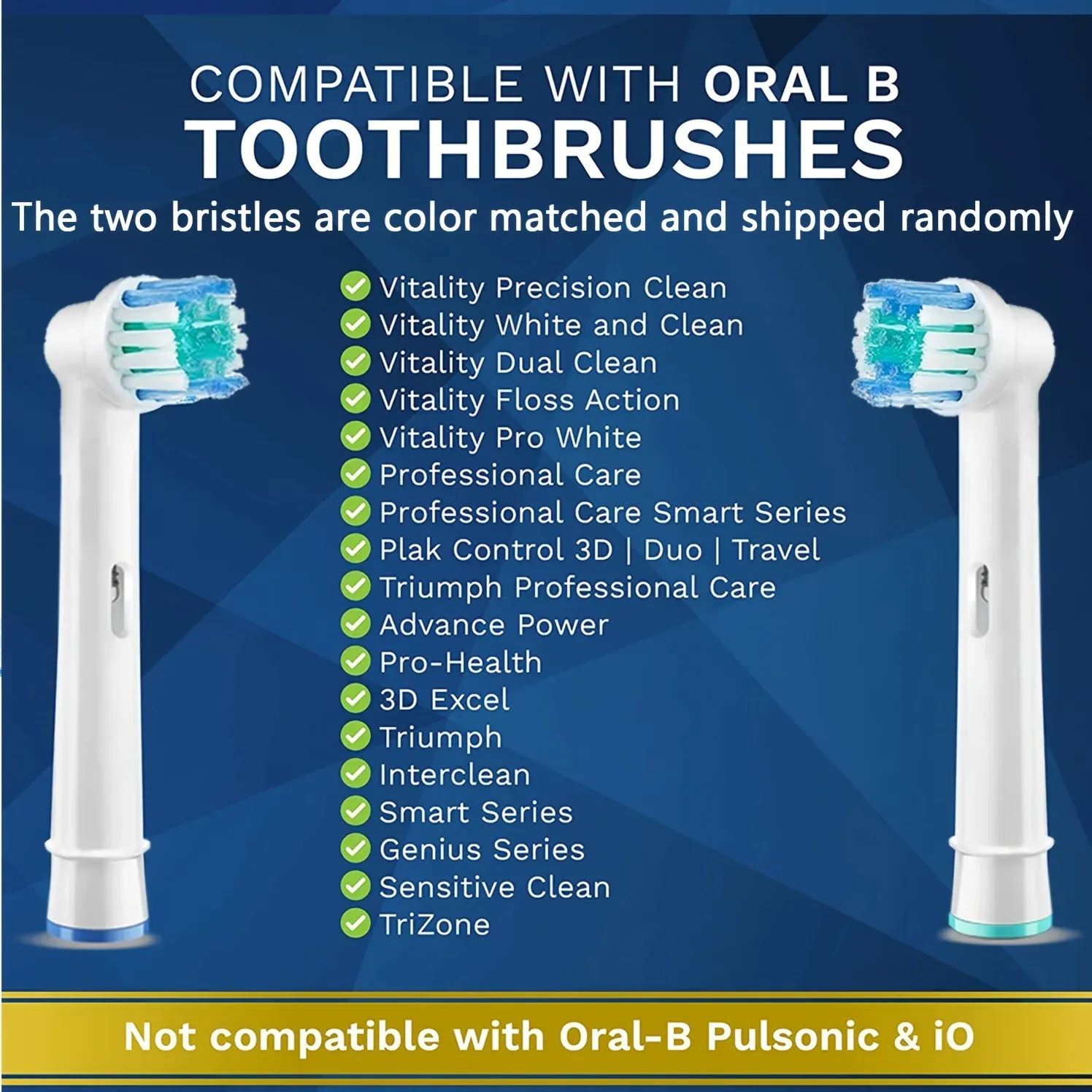 Têtes de brosse de rechange, détail des filaments