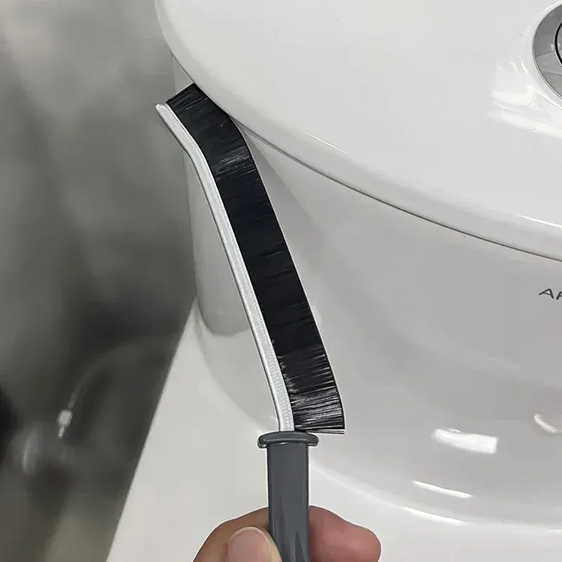 Brosse de nettoyage pour joints et interstices à poils durs coudés, pour carrelage, salle de bains, cuisine et toilettes 4