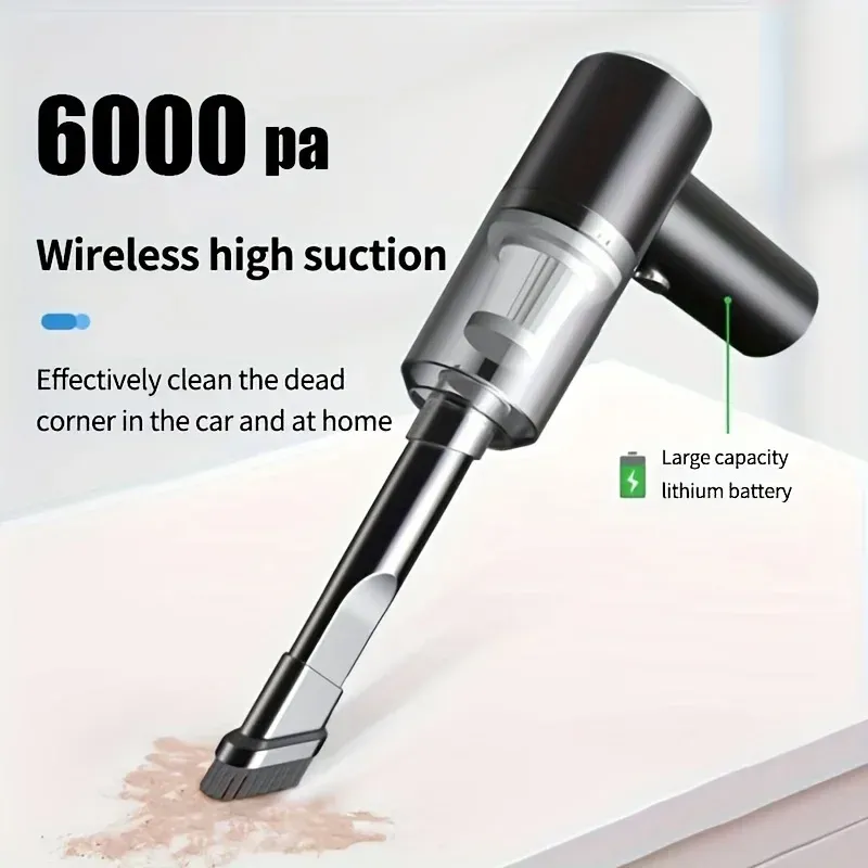 Aspirateur de voiture sans fil 690000 Pa, charge rapide 2 heures, aspirateur à main sans fil haute puissance à double usage, nettoyage à sec et humide, modèle 2026 4
