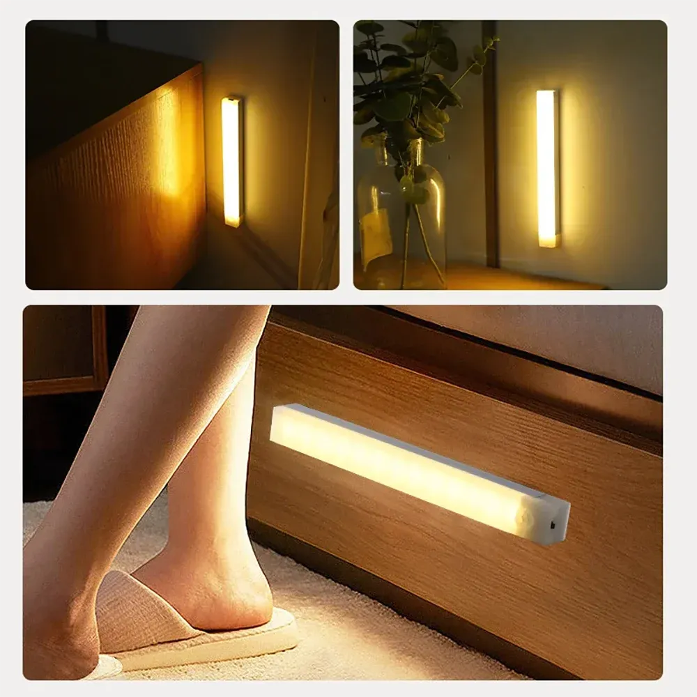 Veilleuse LED rechargeable USB à détecteur de mouvement pour armoire, cuisine et chevet 5