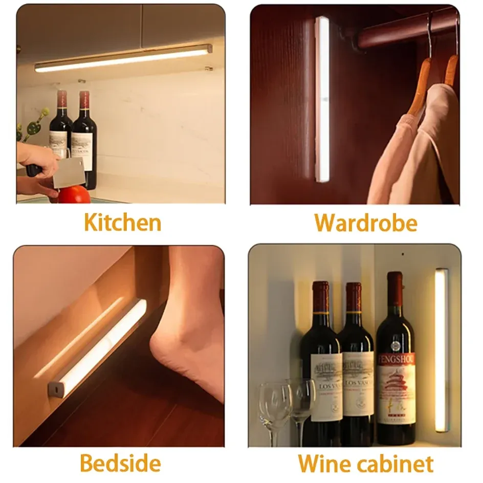 Barre lumineuse LED pour armoire, finitions