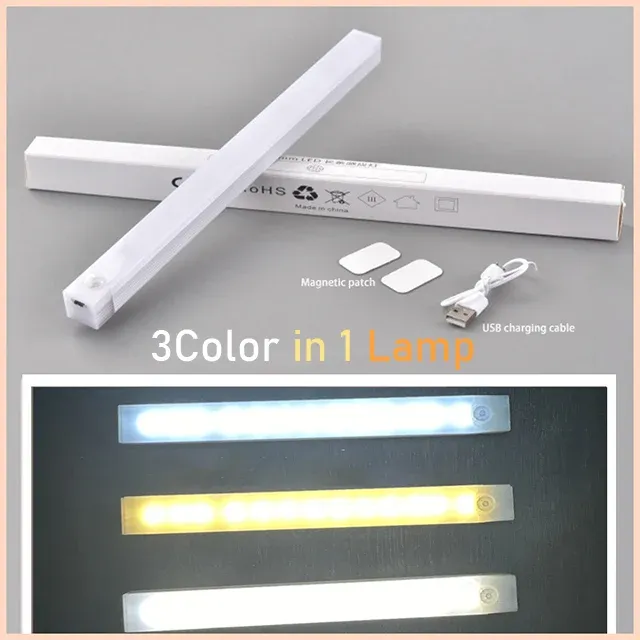 Veilleuse LED rechargeable USB à détecteur de mouvement pour armoire, cuisine et chevet 9
