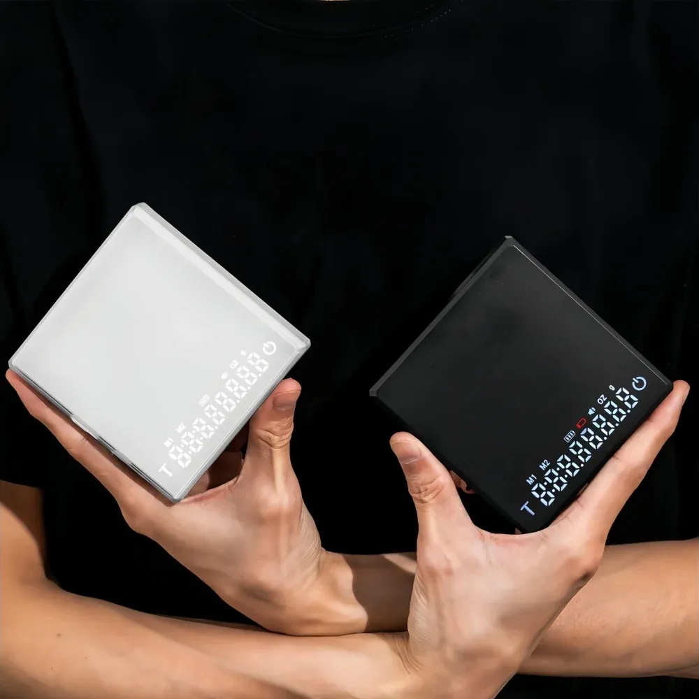 Balance à café électronique compacte avec rapport eau/poudre intelligent et plateau en silicone rechargeable par USB 6