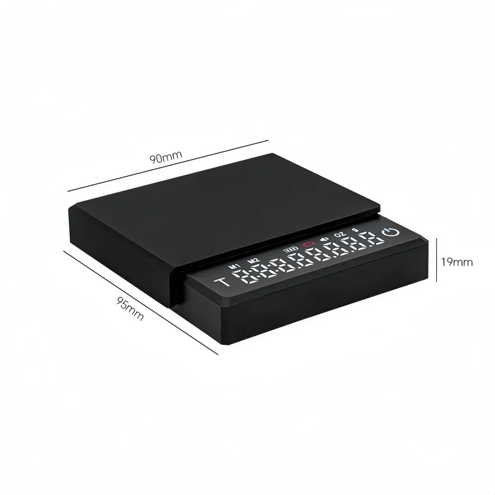 Balance à café électronique compacte avec rapport eau/poudre intelligent et plateau en silicone rechargeable par USB 7
