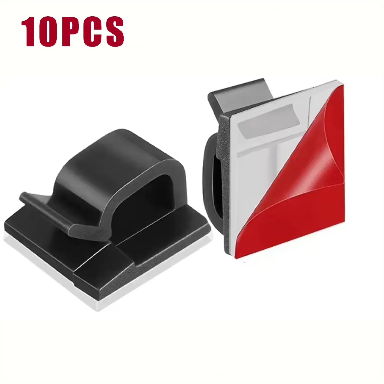 Clips adhésifs transparents pour câbles, organisateur de fils robuste pour la maison, le bureau, les murs et l'extérieur, lot de 10, 50 ou 100 8