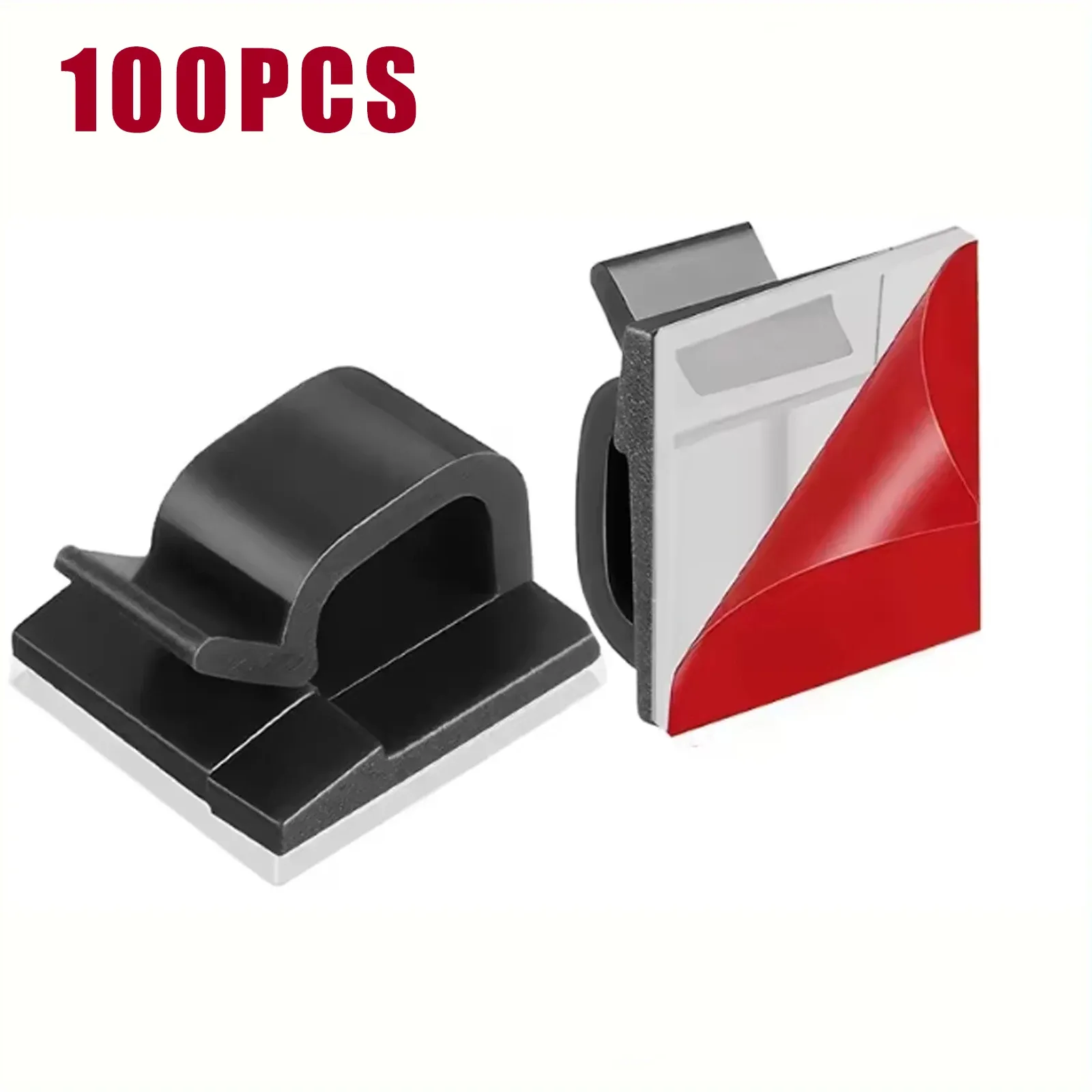 Clips adhésifs transparents pour câbles, organisateur de fils robuste pour la maison, le bureau, les murs et l'extérieur, lot de 10, 50 ou 100 7