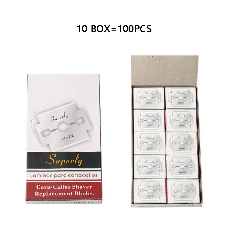 Lames de rechange en acier pour callosités, lame de pédicure pour pieds, 10/100 pièces 7
