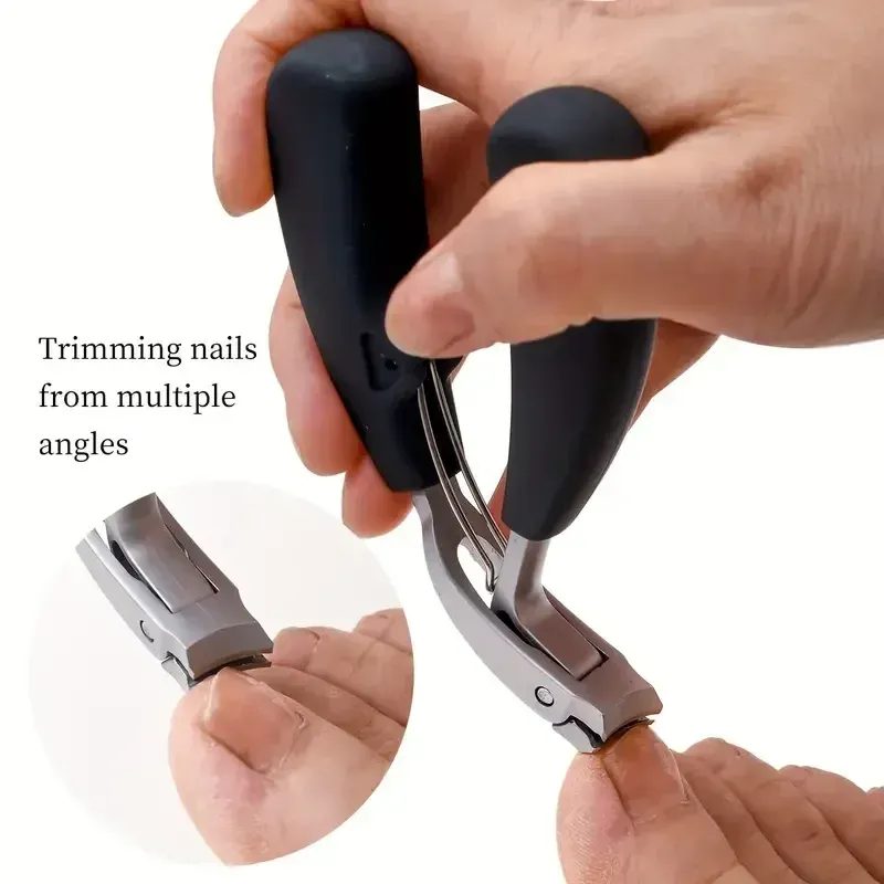Coupe-ongles robuste anti-éclaboussures, grande lame incurvée pour ongles épais et durs, outil de manucure 2