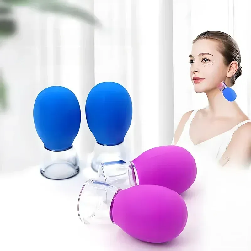 Ventouses de massage en silicone pour le corps, le visage, le cou et les yeux, à réservoir sous vide, outil de beauté anti-âge 2