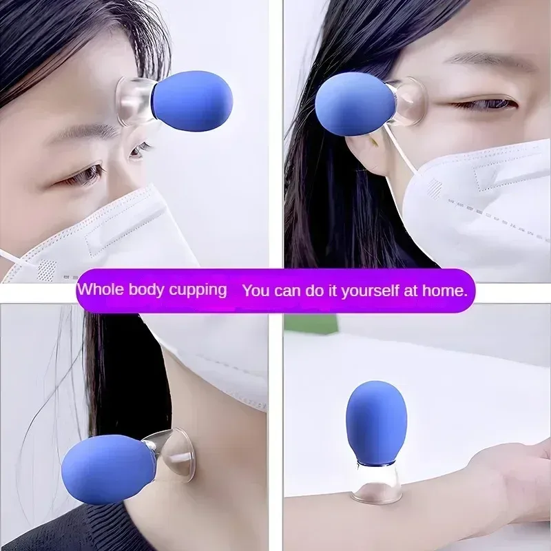 Ventouses de massage en silicone pour le corps, le visage, le cou et les yeux, à réservoir sous vide, outil de beauté anti-âge 4