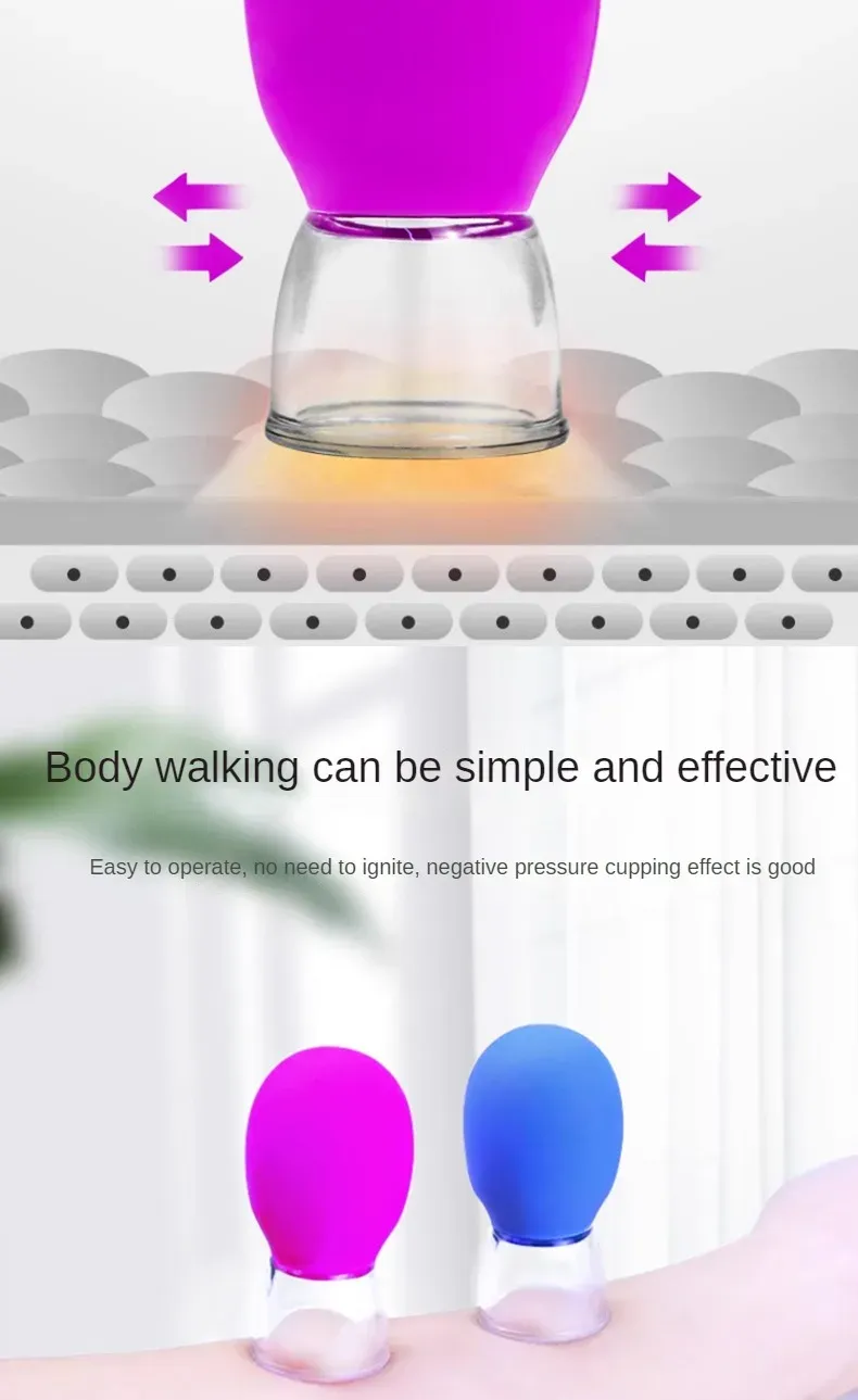 Ventouse de massage en silicone, vue de profil