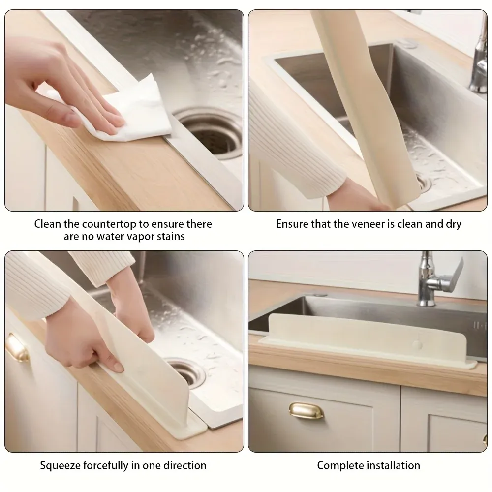 Protection anti-éclaboussures en silicone pour évier, forte adhérence et facile à nettoyer 6