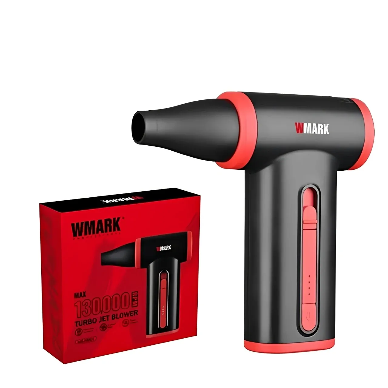 Sèche-cheveux professionnel WMARK sans fil, 130 000 tr/min, avec diffuseur et fonction aspirateur portable et souffleur de poussière, format mini pour utilisation extérieure, NG-TB001 8
