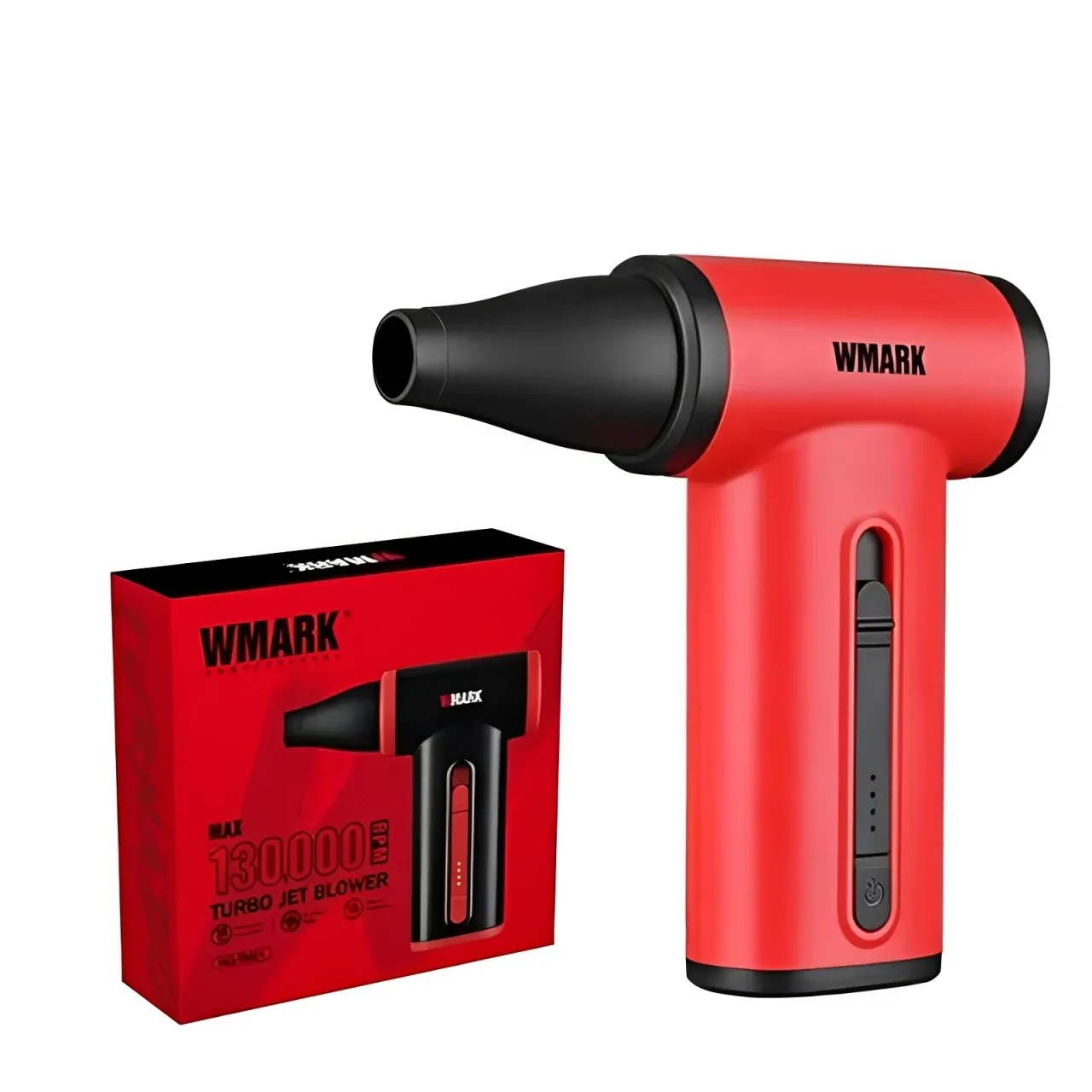 Sèche-cheveux professionnel WMARK sans fil, 130 000 tr/min, avec diffuseur et fonction aspirateur portable et souffleur de poussière, format mini pour utilisation extérieure, NG-TB001 7