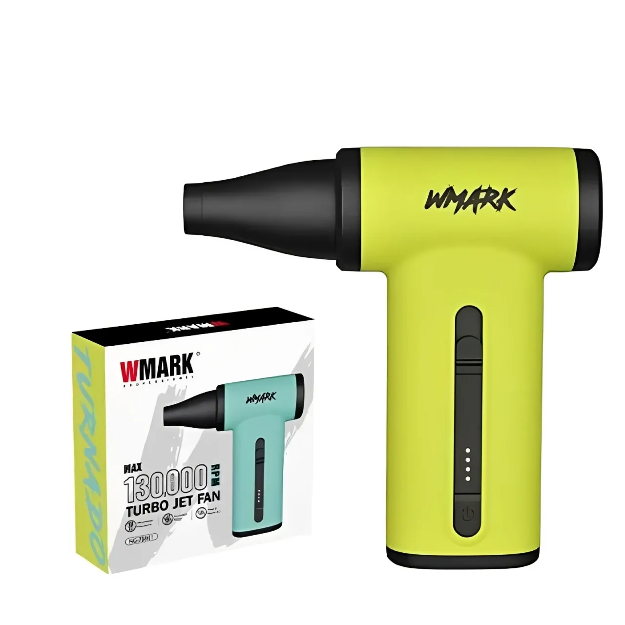 Sèche-cheveux professionnel WMARK sans fil, 130 000 tr/min, avec diffuseur et fonction aspirateur portable et souffleur de poussière, format mini pour utilisation extérieure, NG-TB001 9