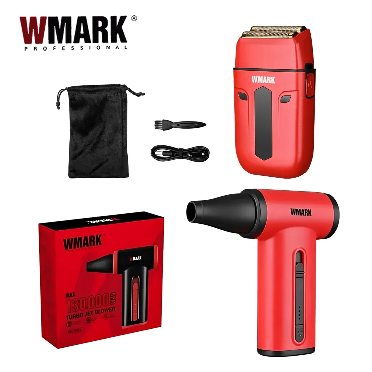 Sèche-cheveux professionnel WMARK sans fil, 130 000 tr/min, avec diffuseur et fonction aspirateur portable et souffleur de poussière, format mini pour utilisation extérieure, NG-TB001 13