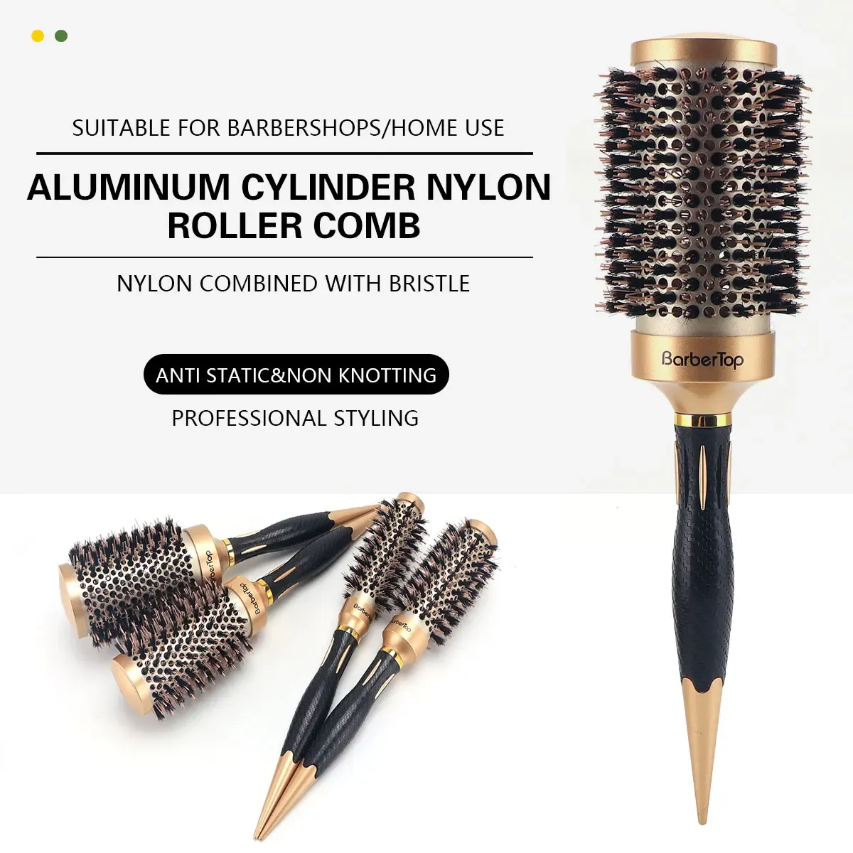 Peigne antistatique pour salon de coiffure, outil de coiffage et de bouclage, brosse à cheveux bouclés pour femmes