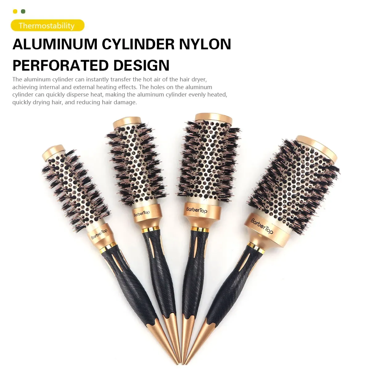 Peigne antistatique pour salon de coiffure, outil de coiffage et de bouclage, brosse à cheveux bouclés pour femmes 3