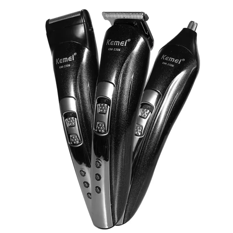 Tondeuse à cheveux électrique 3 en 1 Kemei KM-1506 rechargeable par USB, avec tondeuse nez et rasoir professionnel 4