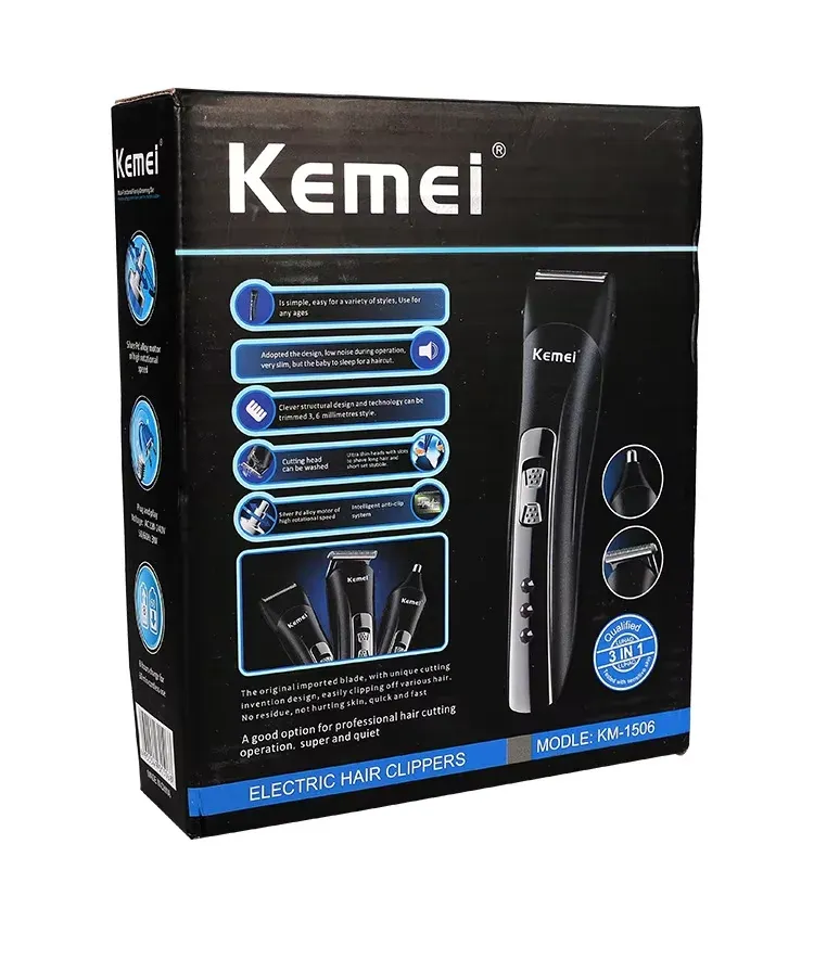 Tondeuse Kemei KM-1506 finition soignée