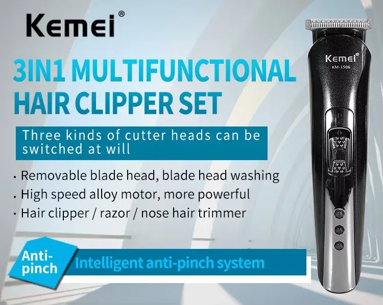 Détail de la tondeuse Kemei KM-1506