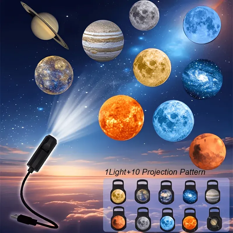 Projecteur lunaire diffusant une lumière douce dans une pièce
