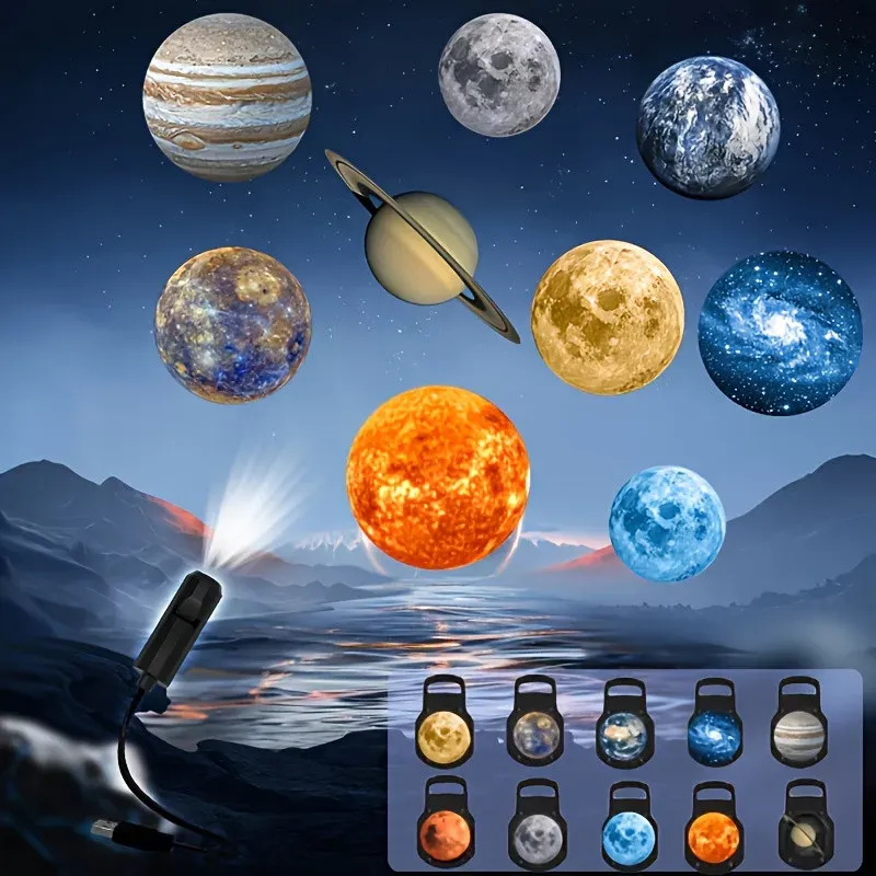 Ambiance chaleureuse créée par le projecteur lunaire