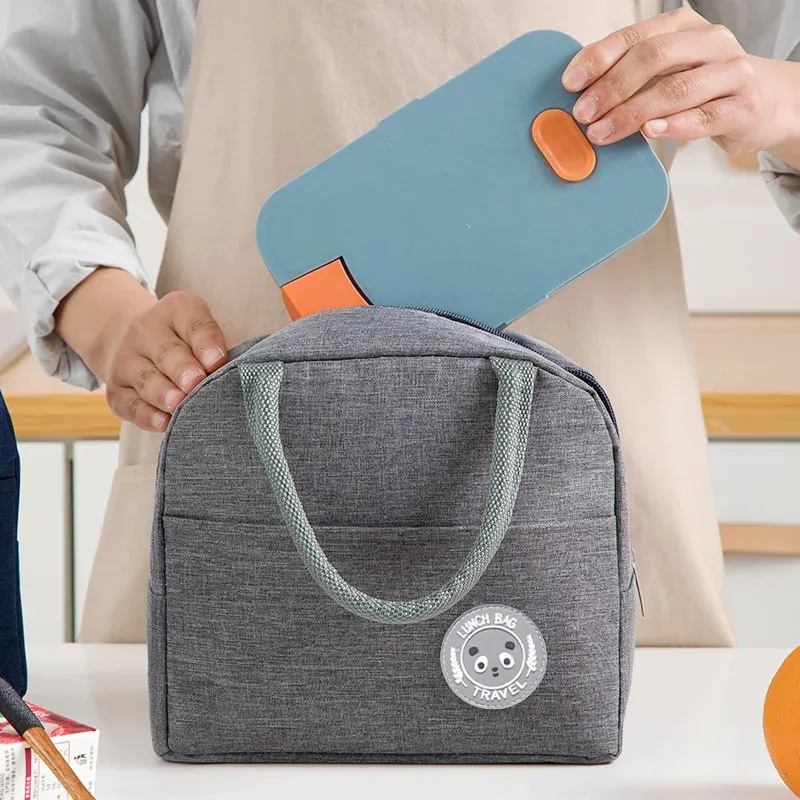 Sac isotherme à déjeuner, sac bento avec isolation en aluminium, sac repas pour riz, pochette isotherme avec pack de glace, sac à main isotherme pour étudiant 4