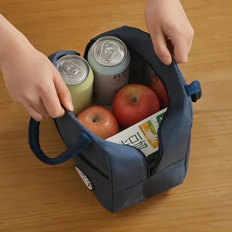 Sac isotherme à déjeuner, sac bento avec isolation en aluminium, sac repas pour riz, pochette isotherme avec pack de glace, sac à main isotherme pour étudiant 5